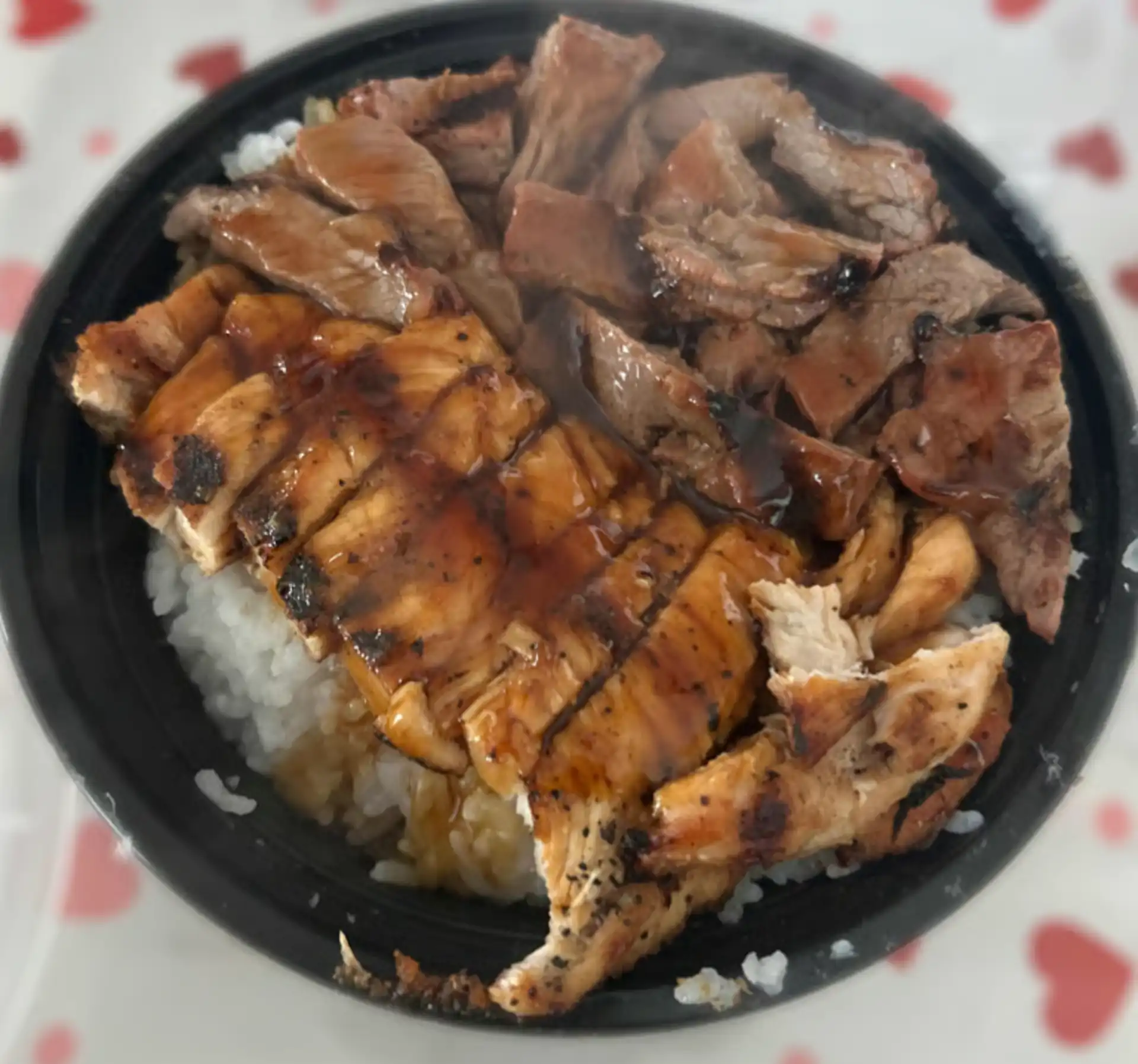 1/2 Chicken 1/2 Beef Bowl